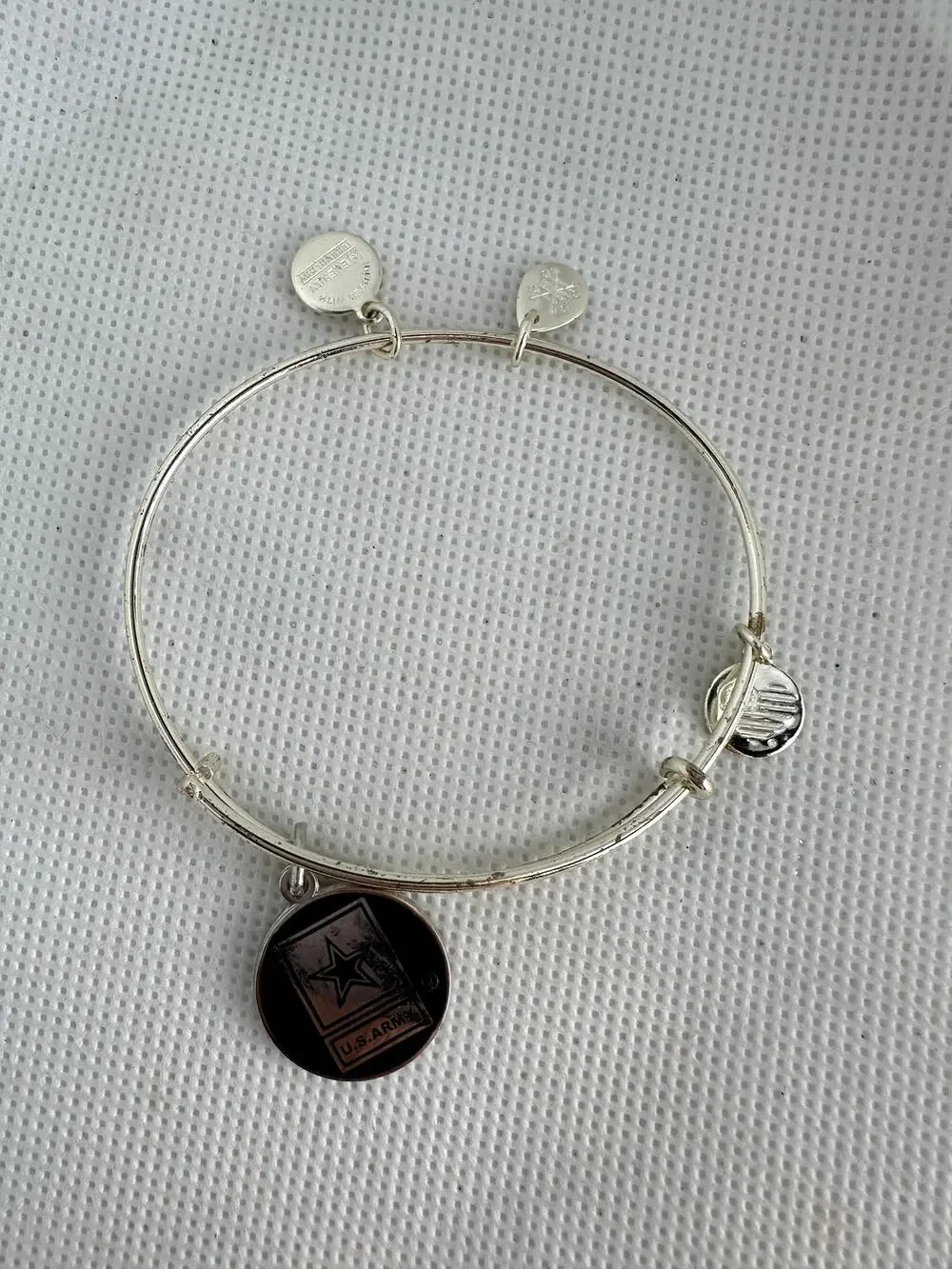 Alex + Ani Energy Charm Bracelet U.S. Army Star 2017 Silver